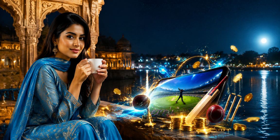 কুমিল্লায় সালোয়ার কামিজ পরিহিতা একজন নারী ক্রিকেট বেটিং উপভোগ করছেন