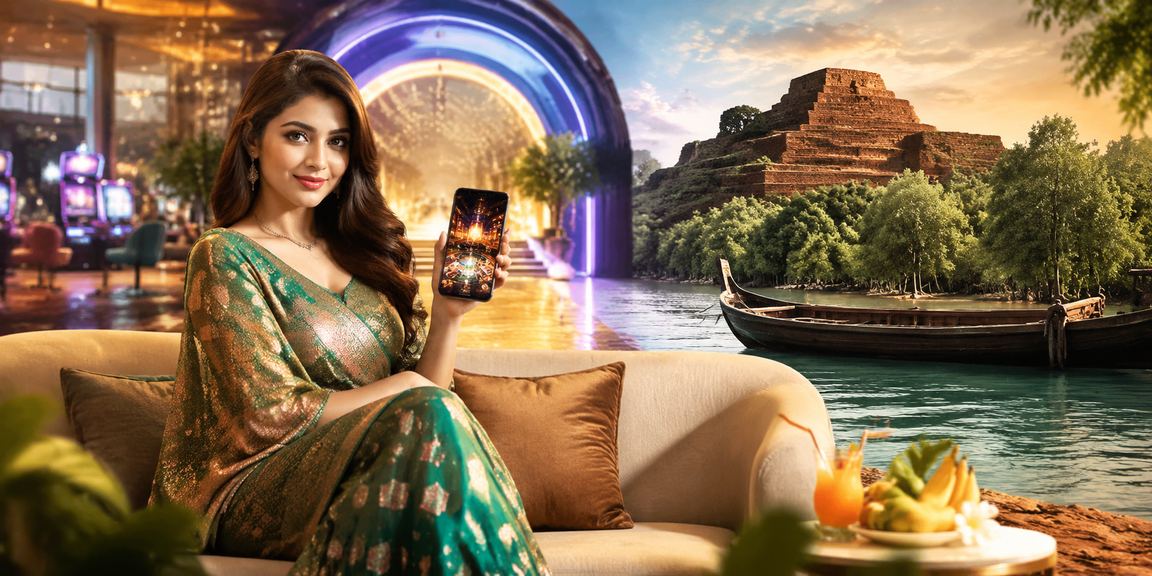 সুন্দরবনের কাছে সমুদ্র সৈকতে মোবাইলে live 808 ক্যাসিনো বোনাস উপভোগ
